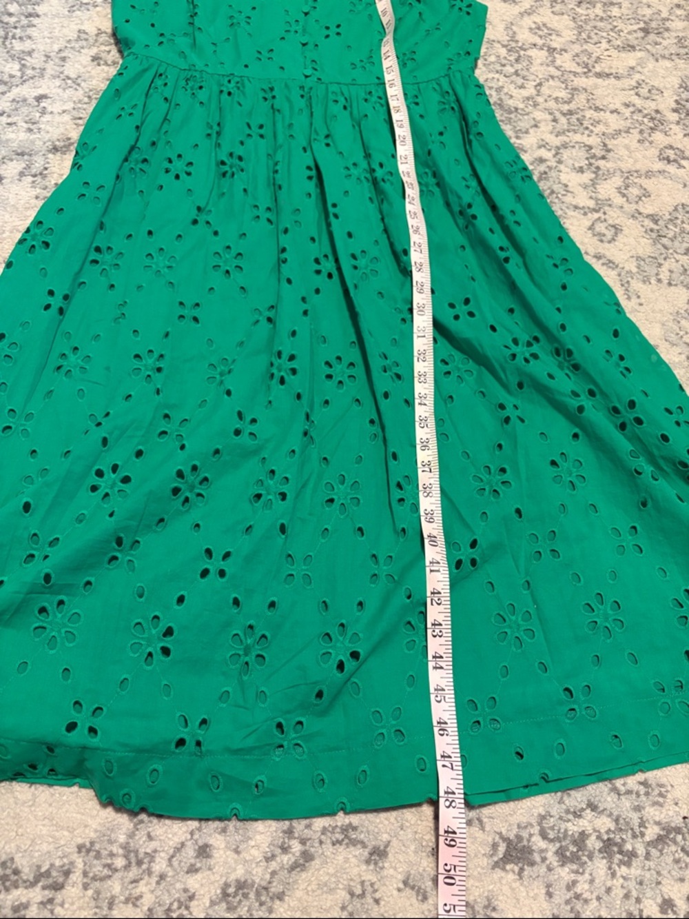 J. Crew Green Eyelet Midi Dress - Picture 10 of 11